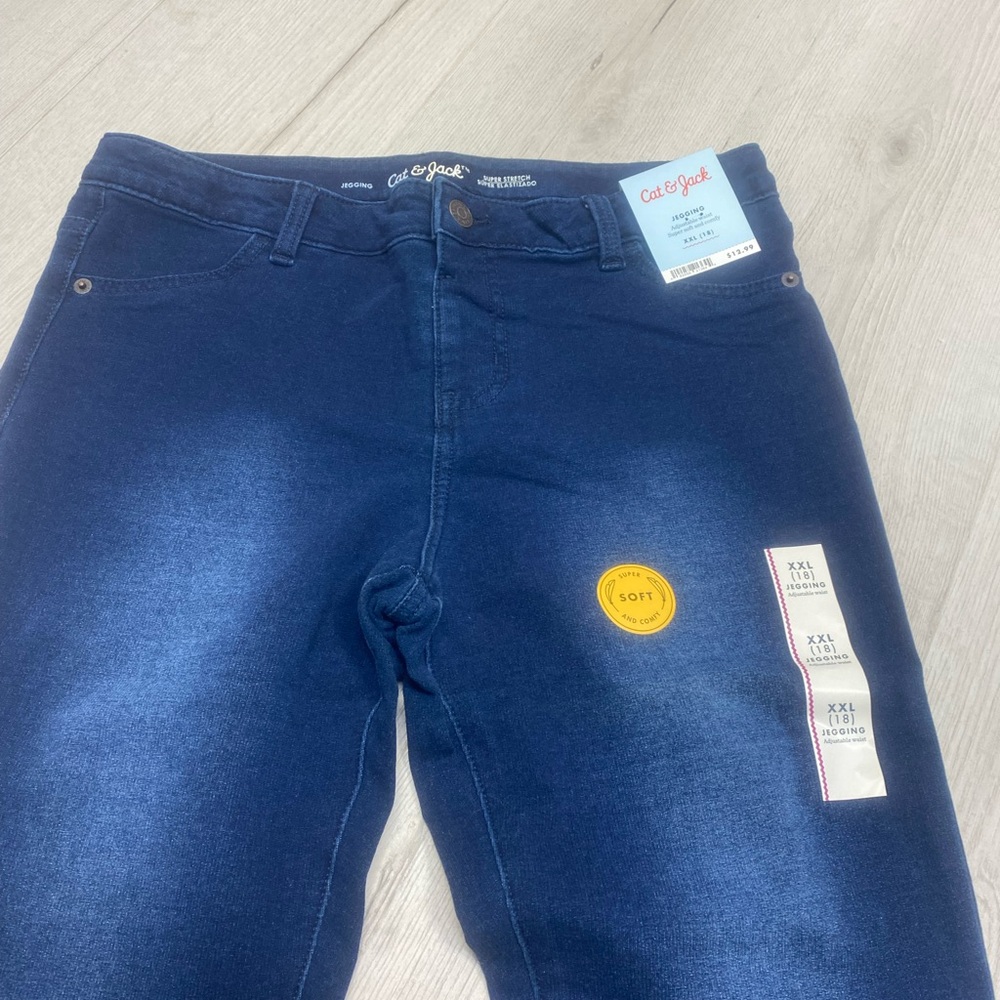 Cat & Jack Dark Navy Jegging Leggings for Girls - Picture 3 of 7